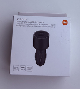 Xiaomi 67 W Car Charger USB-A USB-C , Black