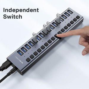 Acasis 16 Ports USB 3.1 Hub with Individual On/Off Switches (4 foto / 9)