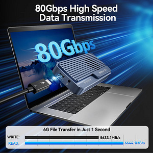 Acasis 80Gbps M.2 NVMe SSD Enclosure with Thunderbolt 5 (4 foto / 10)