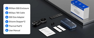 Acasis 80Gbps M.2 NVMe SSD Enclosure with Thunderbolt 5 (7 foto / 10)