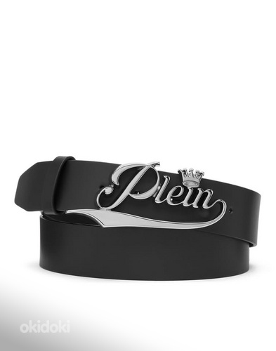 Philipp Plein Leather Belt King Plein
