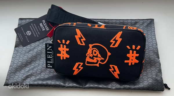 Philipp Plein Nylon Fenny Pack Iconic Plein Black / Orange