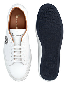Billionaire Leather Lo-Top Sneakers Crest , White (2 foto / 4)