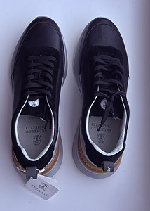 Brunello Cucinelli Calfskin Runners , Black (2 фото из 5)