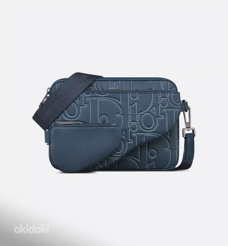 Dior Saddle Triple Pouch , Navy Blue