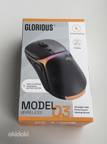 Glorious Model O3 Wireless Gaming Mouse , Black