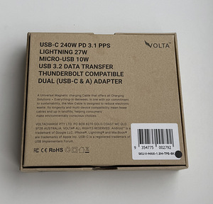 Volta Max 240W TPE All-IN-1 Universal Magnetic Cable , Black (6 foto / 6)
