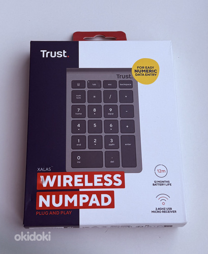 Trust Xalas Numeric Keypad Wireless , Silver
