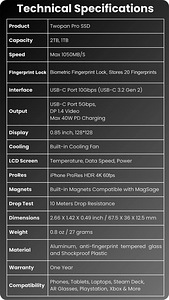 Twopan Pro SSD 2TB with Fingerprint Security (3 фото из 10)