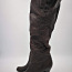 Кожаные винтаж сапоги - чулки на каблуке (фото #3)