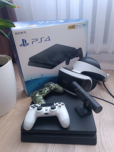 Playstation 4 koos kahe puldi ja VR komplektiga (1 foto / 1)