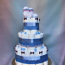 Синий подгузник торт (фото #1)
