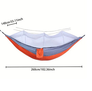 Hammok 260 x 140cm must punane, (3 foto / 10)