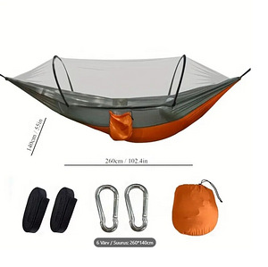 Hammok 260 x 140cm must punane, (8 foto / 10)
