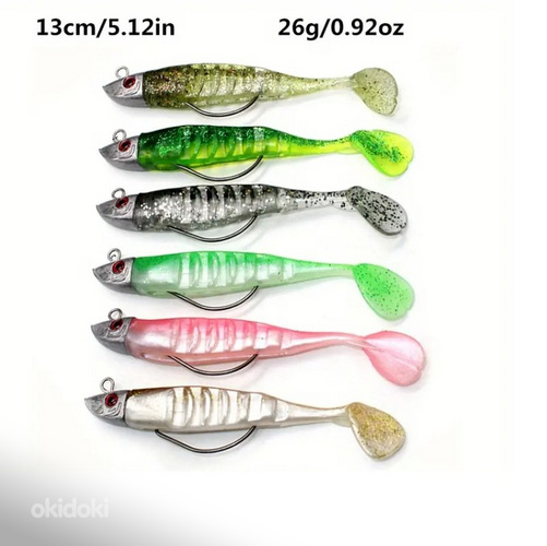 SILIKONLANDID JIGIPEAGA 6 TK. 26 g ja 10tk, 8cm, 14g