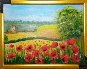 Картина "Маки", масло (3 фото из 3)