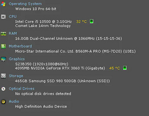 Mänguriarvuti: I5 10500; RTX 3060ti; 500GB SSD (3 foto / 3)
