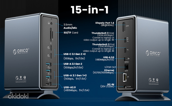 Orico Thunderbolt III док-станция (ORICO-TB3-S4)