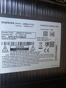 Samsung teler 55" LED Smart TV 4K (UE55NU7172U) (2 foto / 2)