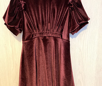 Бархатное платье zara для девочки, бордовый цвет, 116 см