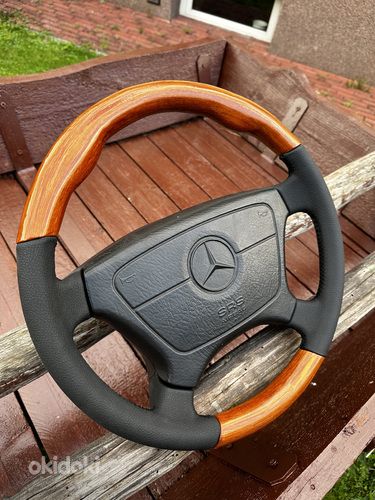 MB Mercedes Benz руль деревянный W124 W140 (фото #2)