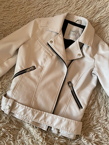 Nahkjakk valge, vero moda (1 foto / 3)