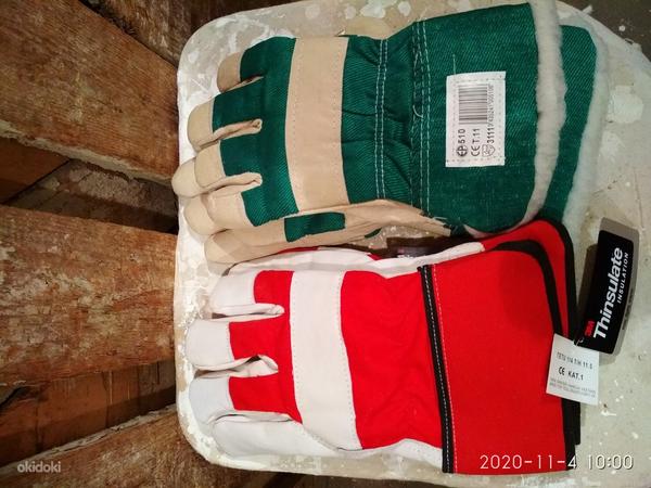Кожаные рабочие перчатки (фото #3)