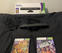 Xbox 360 Kinect sensor + 2 Mängu