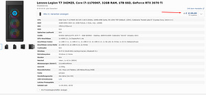 Lenovo Legion T7 (0Q900DXGE) 3070ti, i7-11700KF, 32gb, 1tb (4 foto / 4)