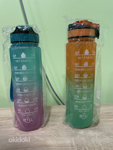 Värvilised joogipudelid 1L (foto #1)