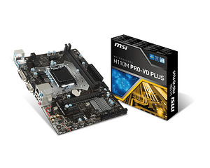 I7-6700 + emaplaat MSI H110M PRO-VD PLUS,SOCKET 1151 (2 foto / 2)