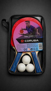 Lauatennise komplekt CORUBA – 2 reketit + 3 palli + (1 foto / 1)