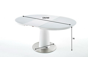 Ümmargune pikendatav söögilaud d=120/160cm (3 foto / 7)