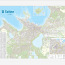 Большая настенная карта Таллинна на заказ (2,26 x 1,72 м) (фото #1)