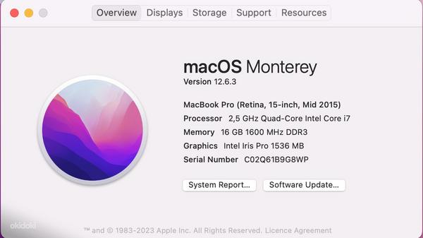 Apple Macbook Pro Retina 512GB/16GB (15'4 inc, 2015) (foto #4)