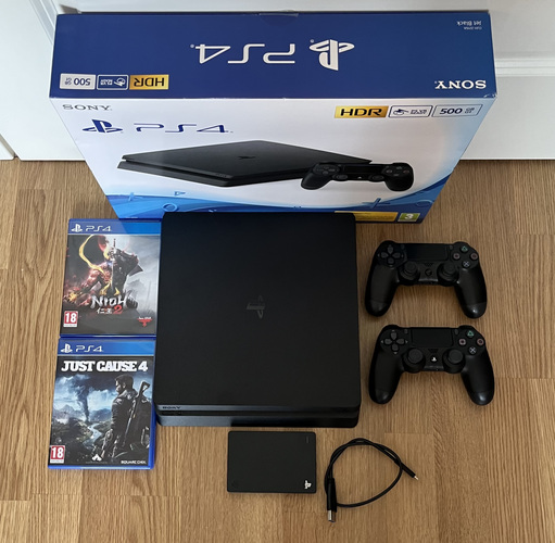 Play station 4 slim 500 gb + жесткий диск 2 tb