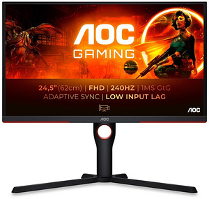 AOC 25G3ZM/BK 24,5" FHD 240Hz VA mängumonitor (1 foto / 4)