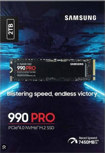 2TB Samsung 990PRO NVME SSD, read speed 7450MB/s
