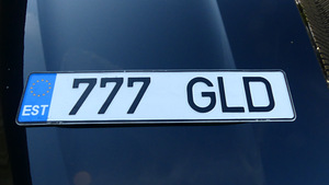 Номерной знак 777GLD (2 фото из 3)