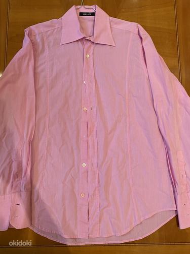Рубашка мужская versace розовая - размер 52 (фото #1)