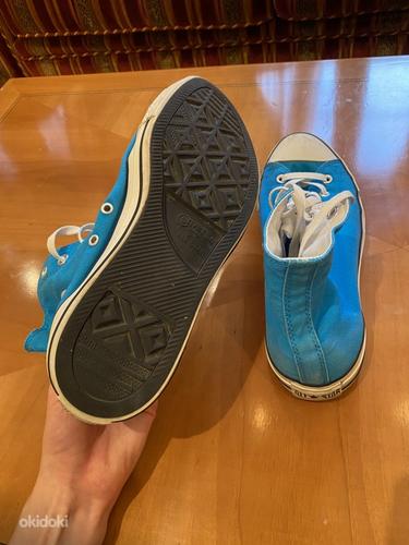 Голубые высокие кроссовки converse - размер 45 (фото #3)