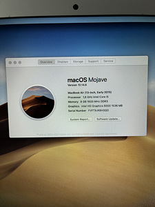 Müüa vähekasutatud MacBook Air 13” Early 2015 (5 foto / 5)