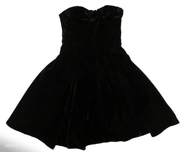 Must sametist kleit, suurus 36 ja 42 (foto #2)