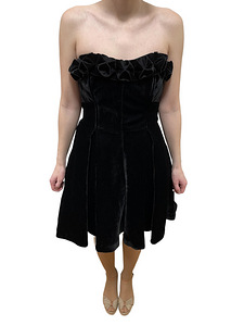 Черное бархатное платье (размер 36 u 42)
