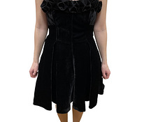 Черное бархатное платье (размер 36 u 42)