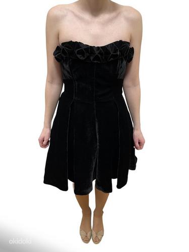 Черное бархатное платье (размер 36 u 42) (фото #1)