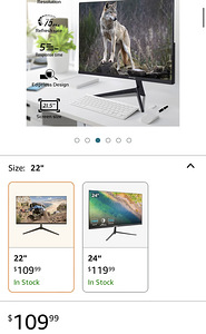 ZFTVNIE Computer Monitor, 21.5 Inch Full HD 1920 x 1080P LED (7 foto / 7)