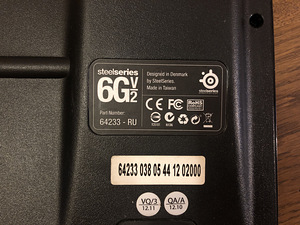 Mehaaniline klaviatuur SteelSeries 6Gv2 (3 foto / 5)