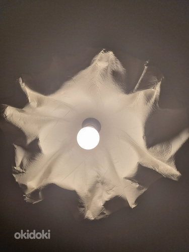 Люстра светильник в форме цветка керамический ручной работы (фото #5)