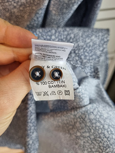 Meeste särk navy & green puuvill fit line suurus S/M (4 foto / 4)
